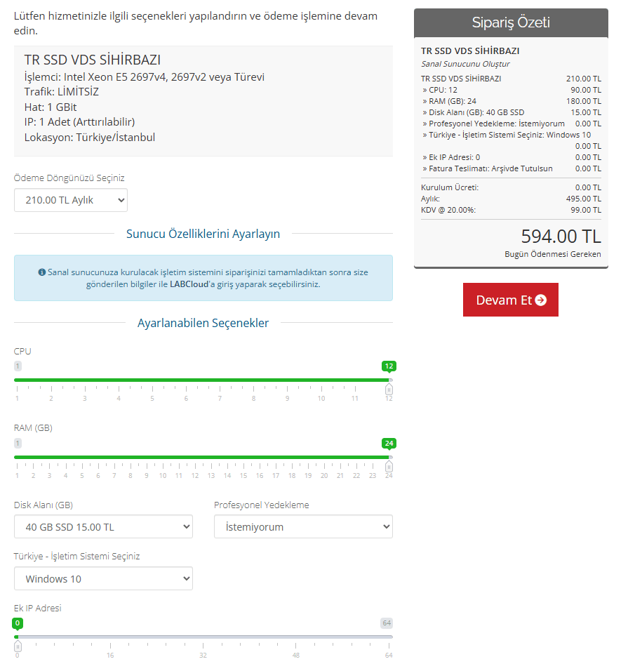 HostLAB Kendi VDS Sunucun